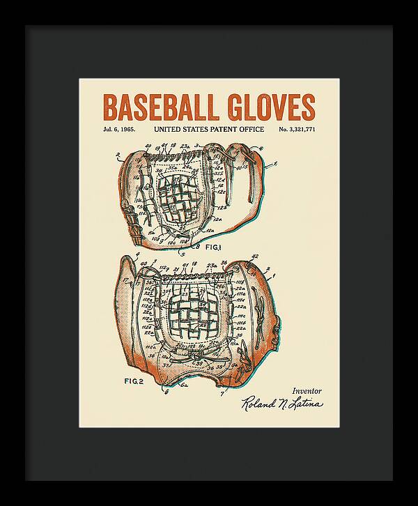 Baseball Gloves Retro Patent Us3321771a