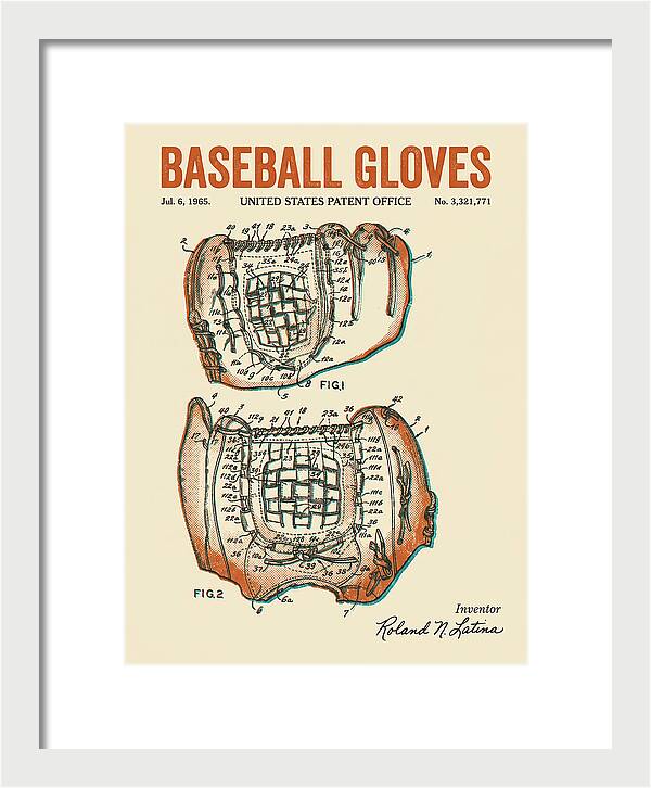 Baseball Gloves Retro Patent Us3321771a