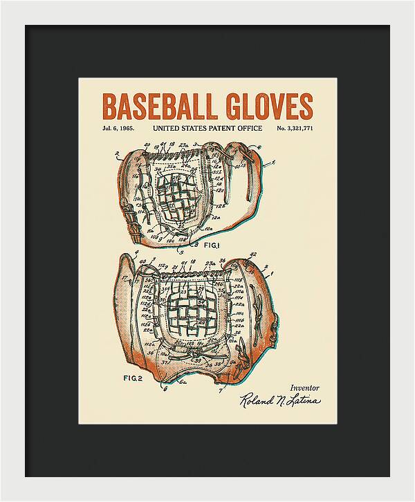 Baseball Gloves Retro Patent Us3321771a