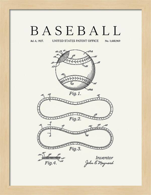 Baseball Minimalist Patent Us1668969a