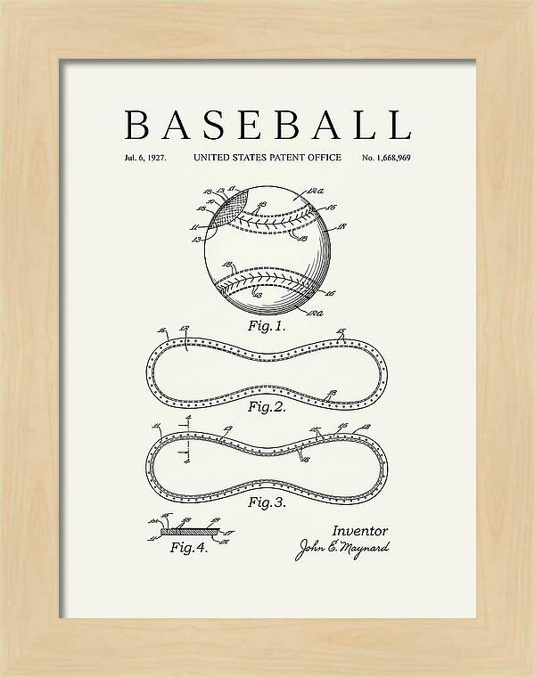 Baseball Minimalist Patent Us1668969a