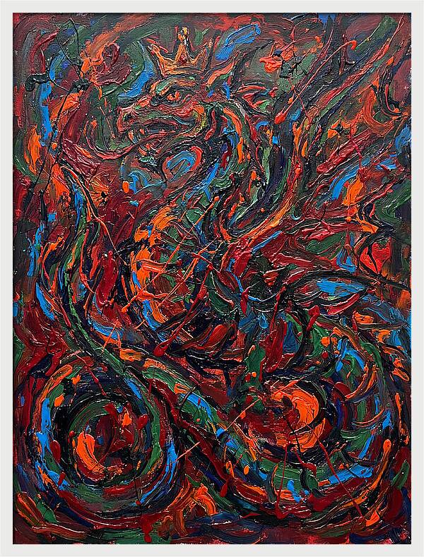 Basilisk In Expressionist Colors