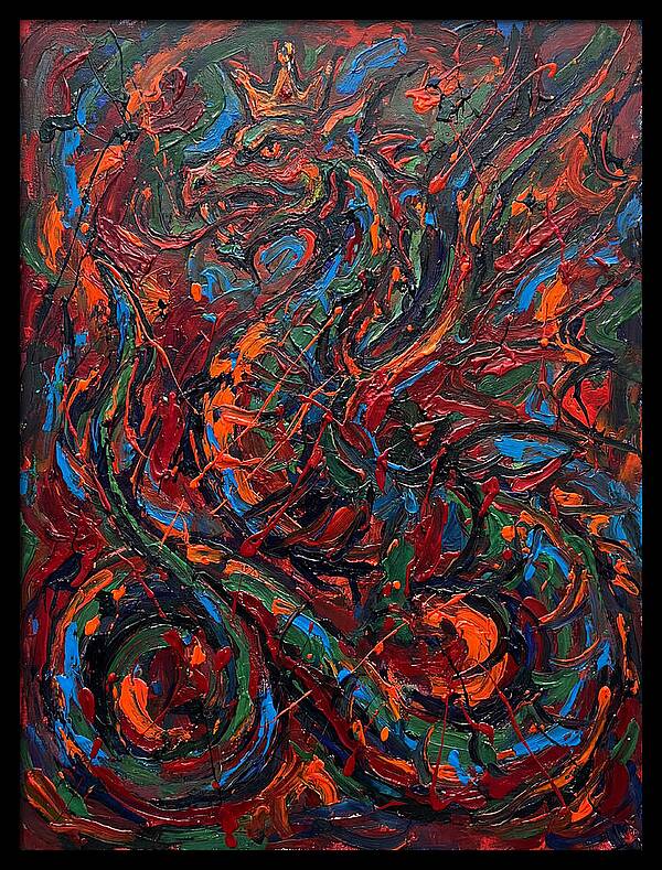 Basilisk In Expressionist Colors
