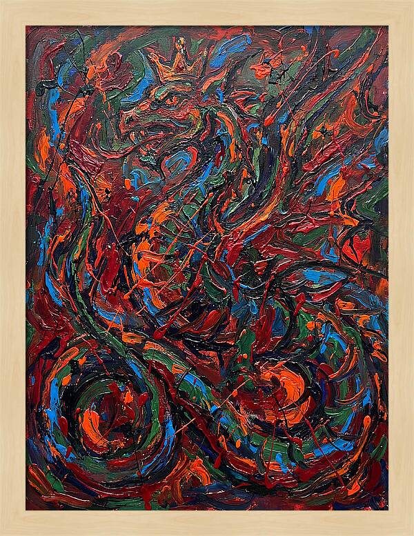 Basilisk In Expressionist Colors