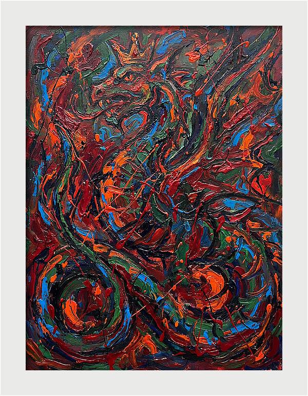 Basilisk In Expressionist Colors