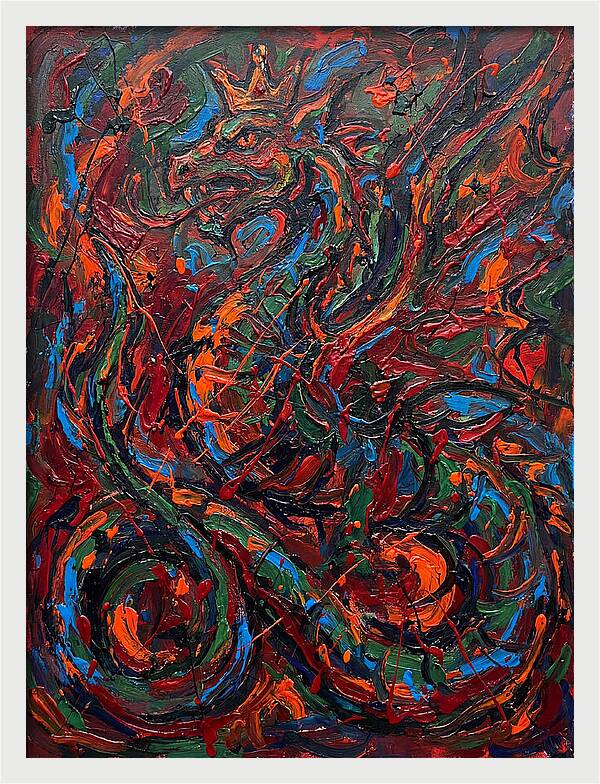 Basilisk In Expressionist Colors