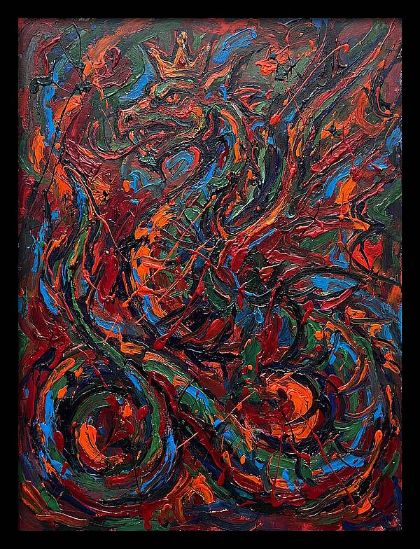 Basilisk In Expressionist Colors