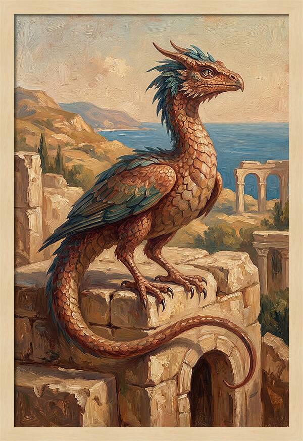 Basilisk Overlooking The Mediterranean