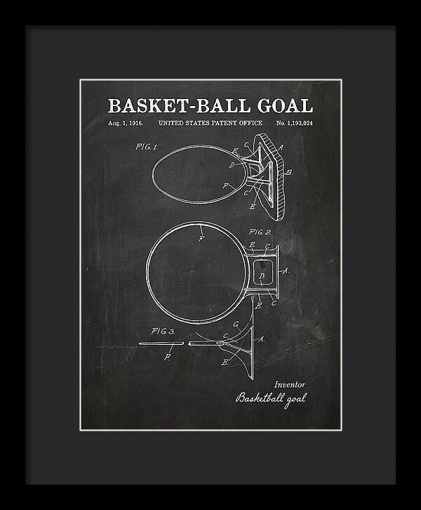 Basket Ball Goal Chalkboard Patent Us1193024