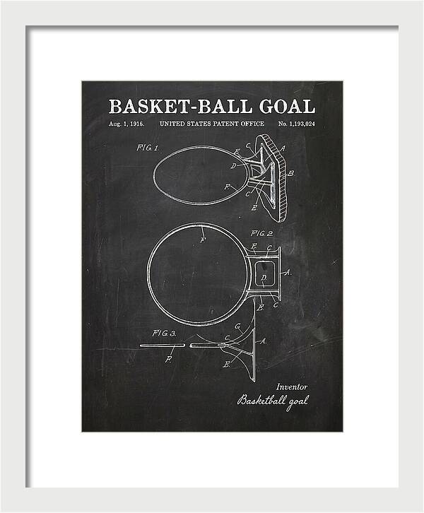 Basket Ball Goal Chalkboard Patent Us1193024