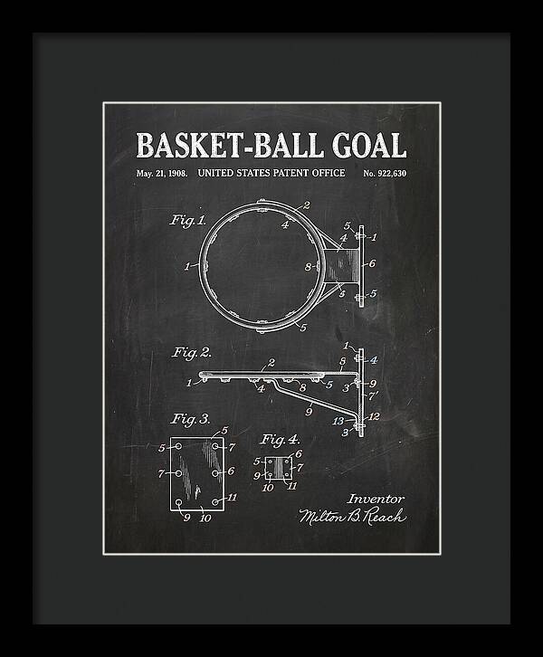 Basket Ball Goal Chalkboard Patent Us922630