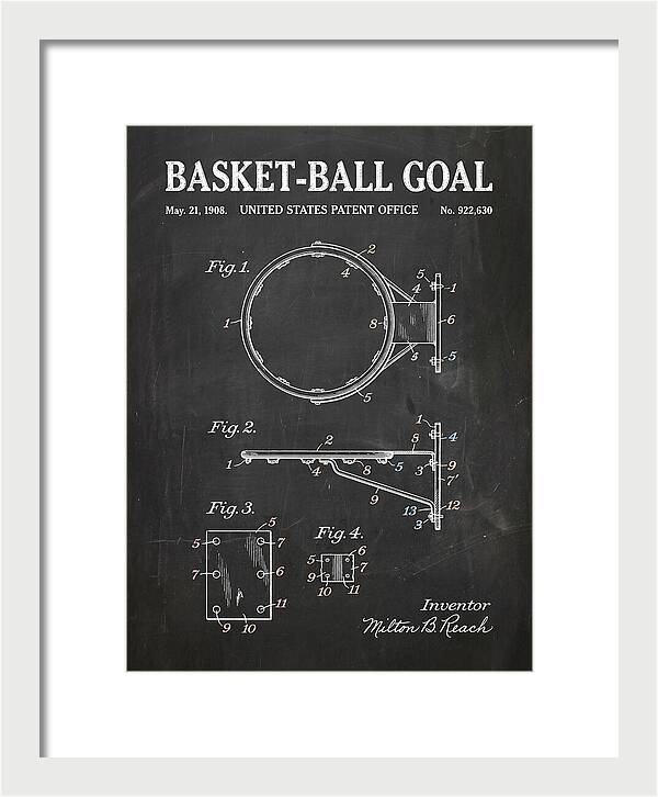 Basket Ball Goal Chalkboard Patent Us922630