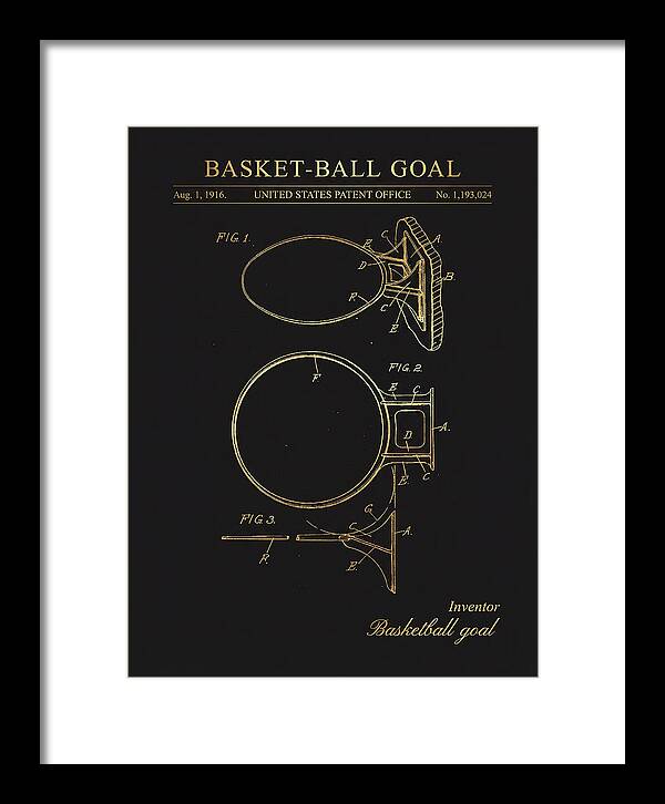 Basket Ball Goal Gold Patent Us1193024