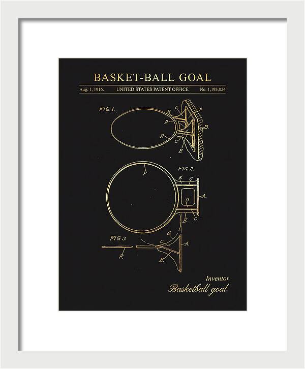 Basket Ball Goal Gold Patent Us1193024