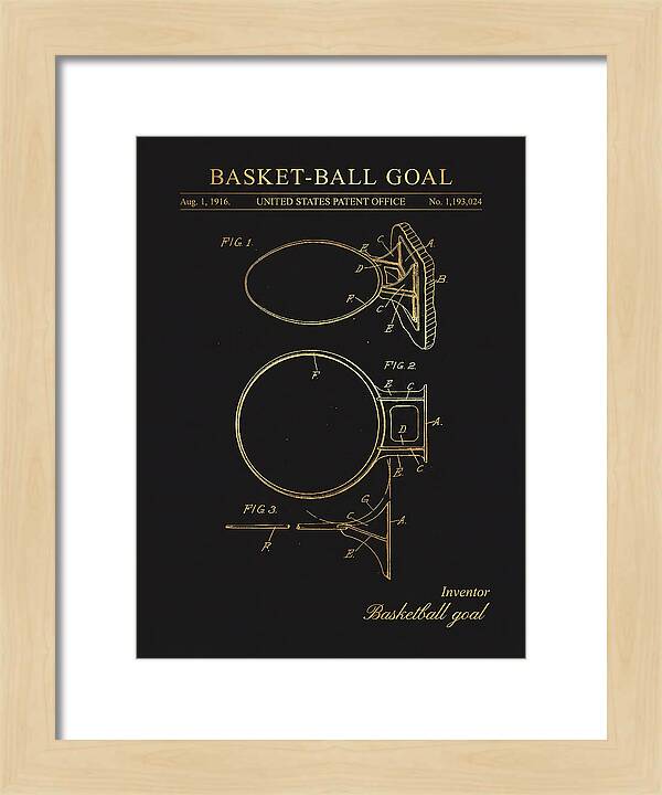 Basket Ball Goal Gold Patent Us1193024