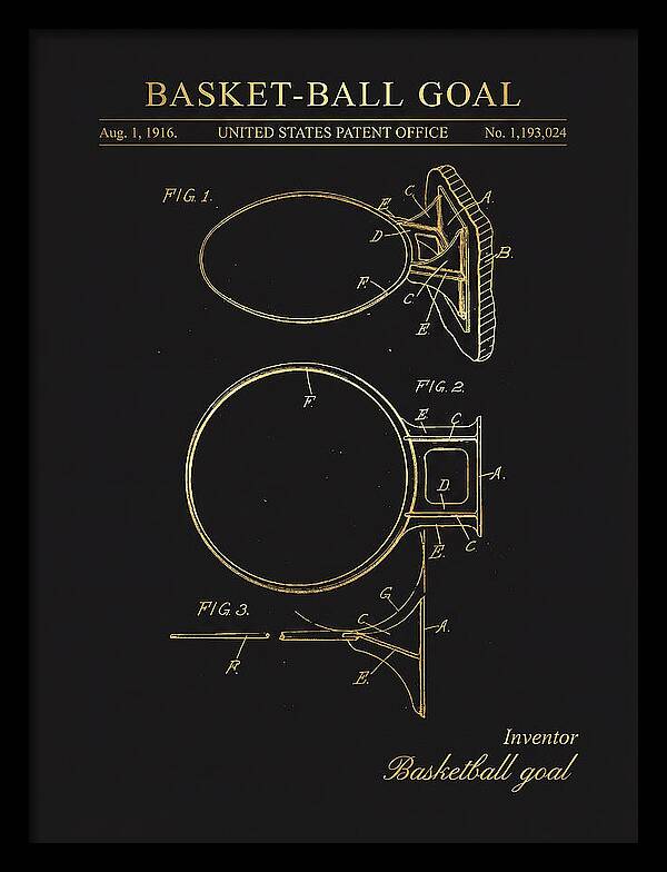 Basket Ball Goal Gold Patent Us1193024