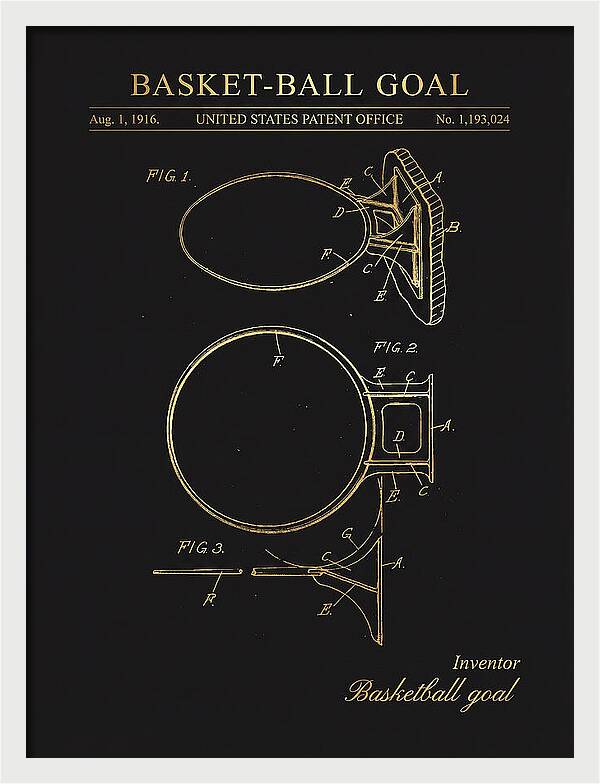 Basket Ball Goal Gold Patent Us1193024