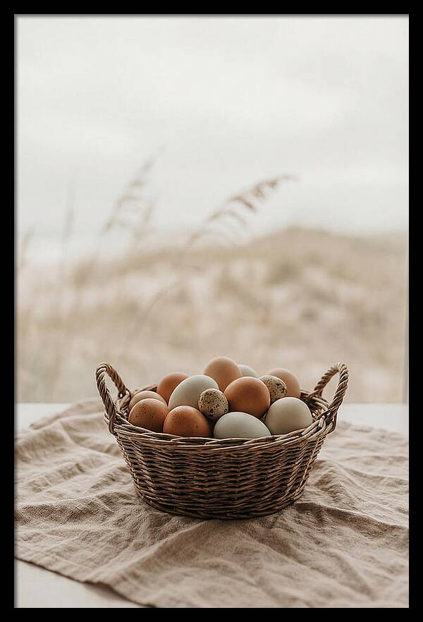 Basket Of Fresh Farm Eggs