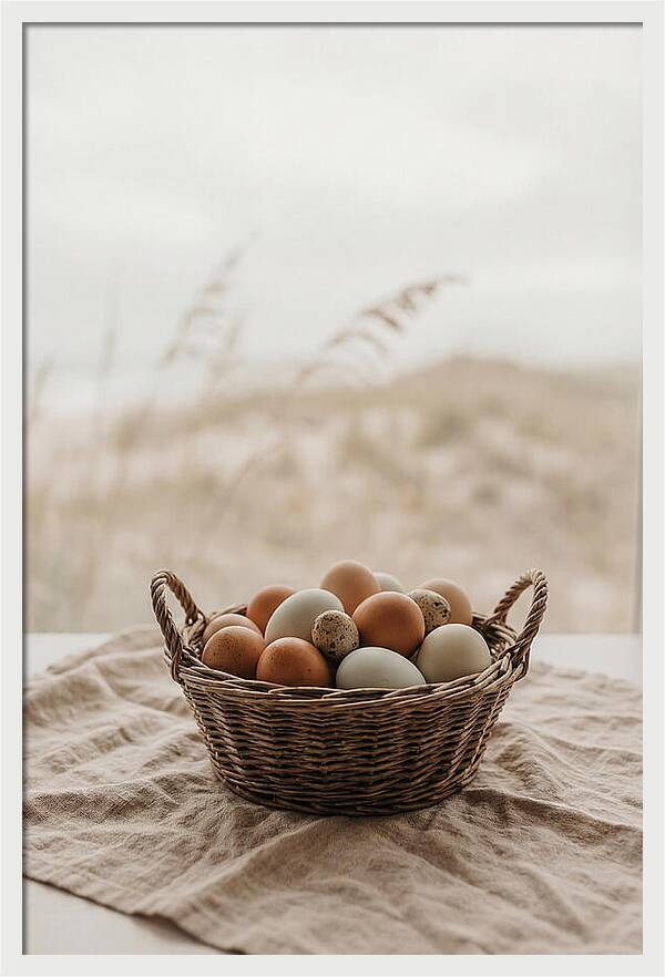 Basket Of Fresh Farm Eggs