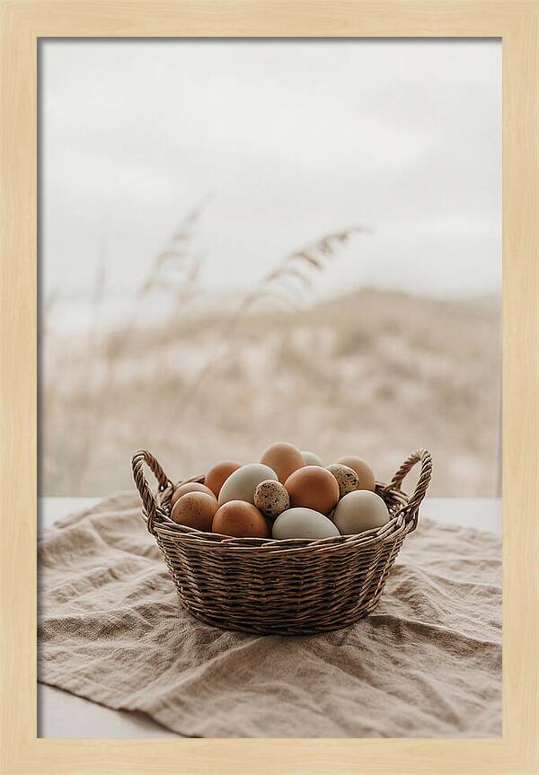 Basket Of Fresh Farm Eggs