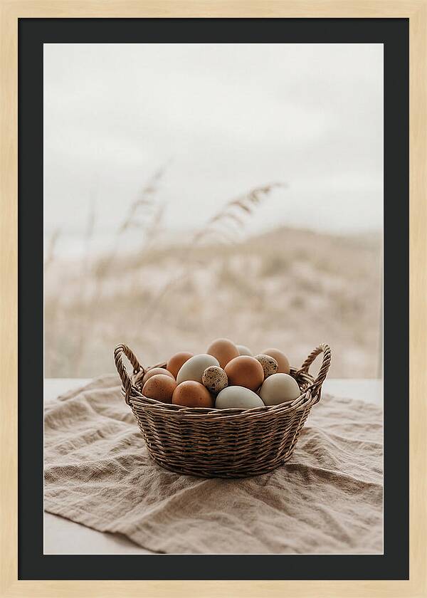 Basket Of Fresh Farm Eggs