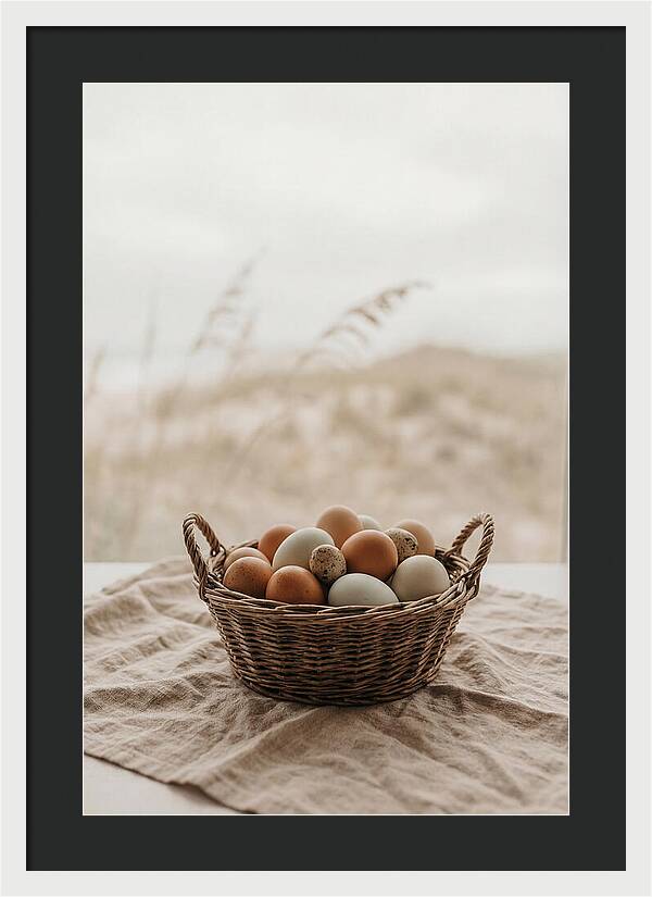 Basket Of Fresh Farm Eggs