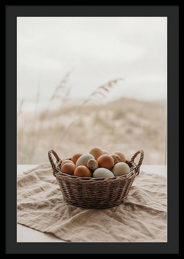 Basket Of Fresh Farm Eggs