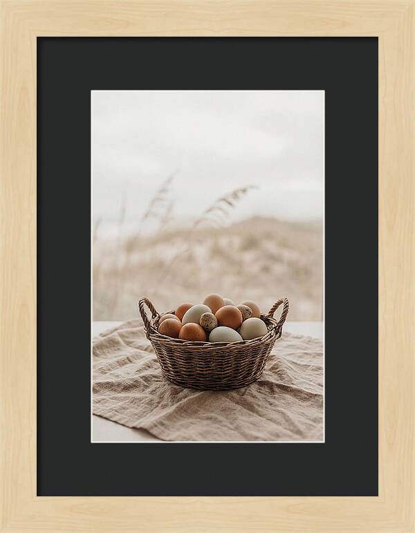Basket Of Fresh Farm Eggs