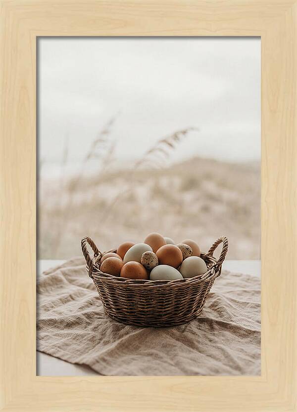 Basket Of Fresh Farm Eggs