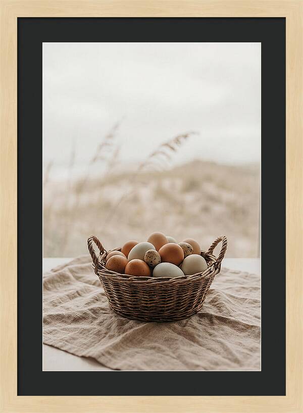 Basket Of Fresh Farm Eggs