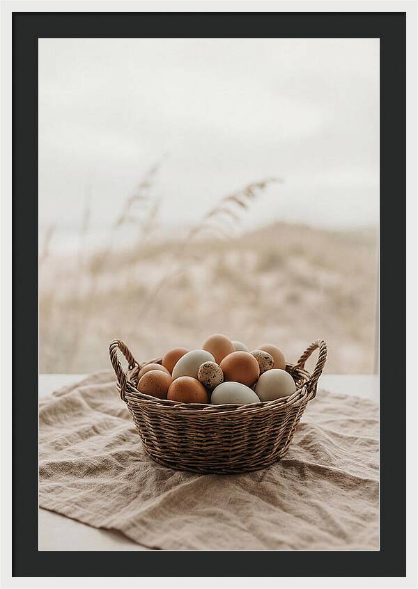 Basket Of Fresh Farm Eggs