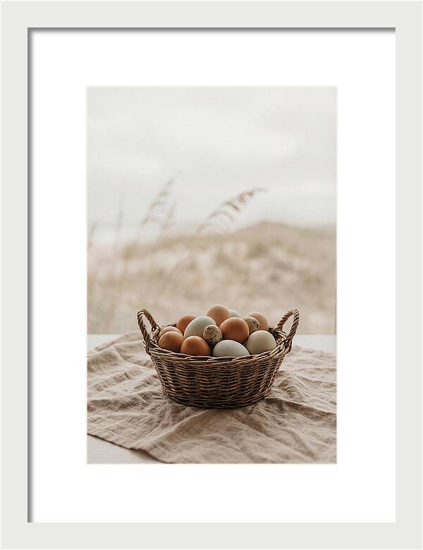 Basket Of Fresh Farm Eggs
