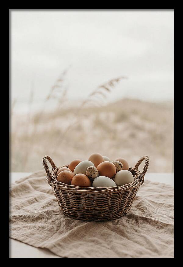 Basket Of Fresh Farm Eggs
