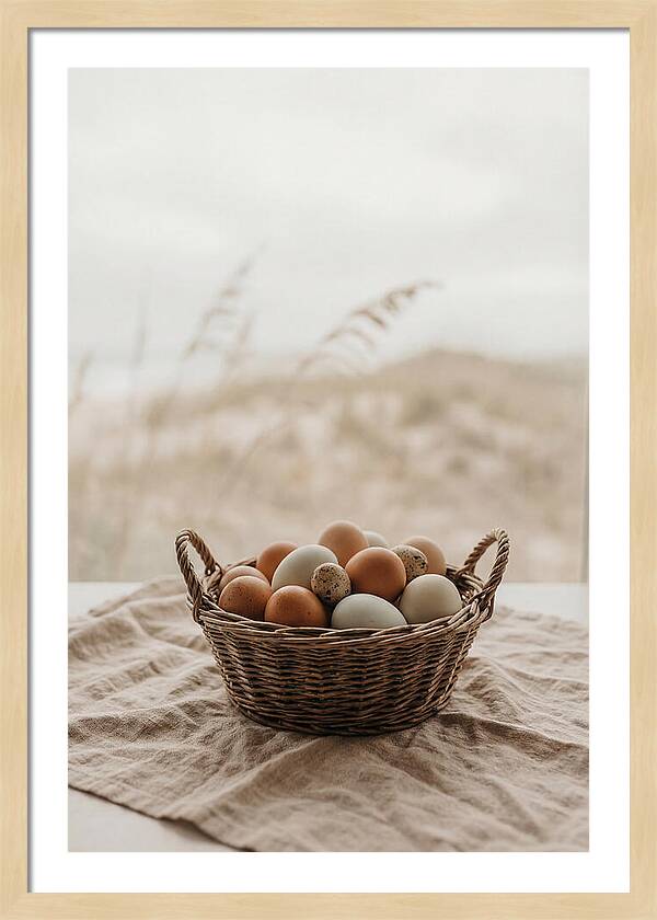 Basket Of Fresh Farm Eggs