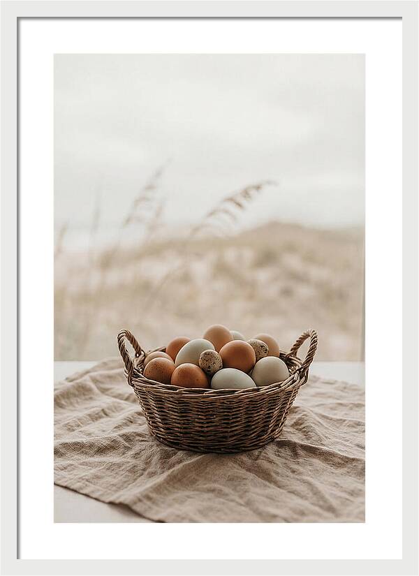 Basket Of Fresh Farm Eggs