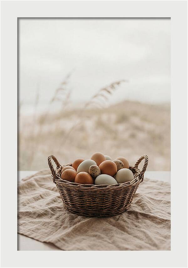 Basket Of Fresh Farm Eggs