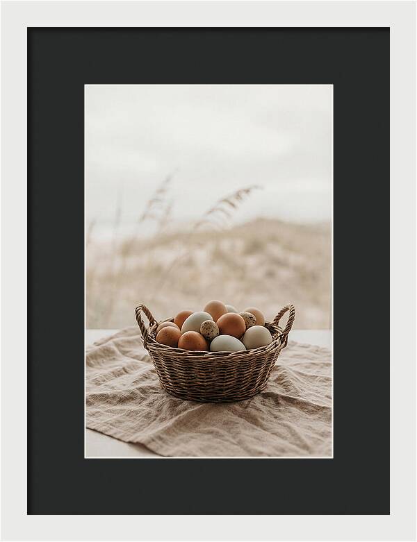 Basket Of Fresh Farm Eggs