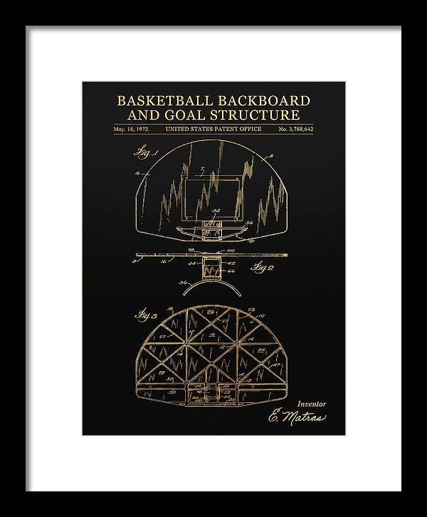 Basketball Backboard And Goal Structure Gold Patent Us3788642
