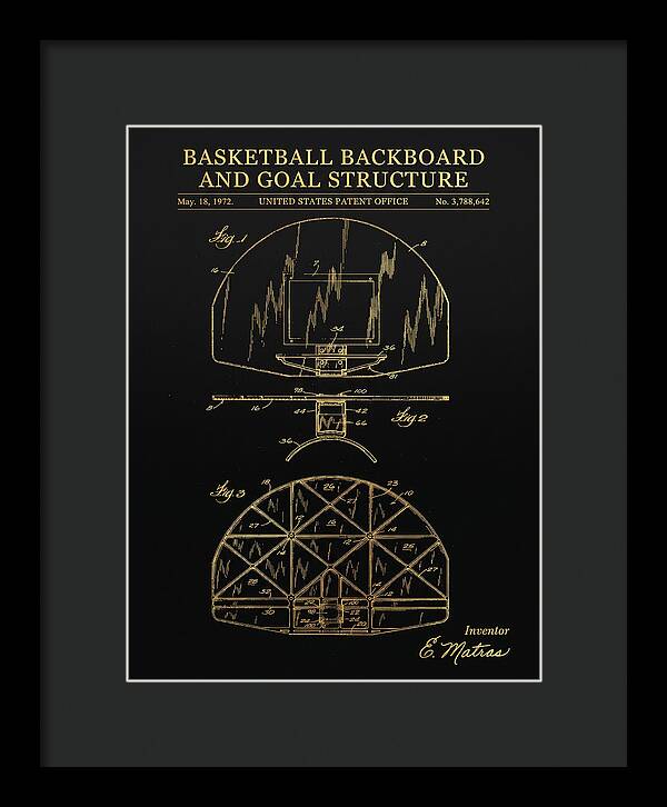 Basketball Backboard And Goal Structure Gold Patent Us3788642
