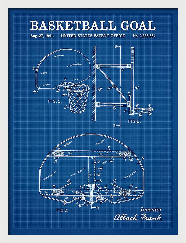 Basketball Goal Blueprint Patent Us2363634