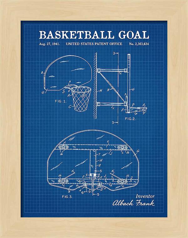 Basketball Goal Blueprint Patent Us2363634