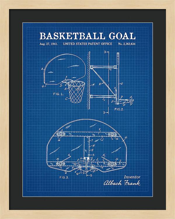 Basketball Goal Blueprint Patent Us2363634