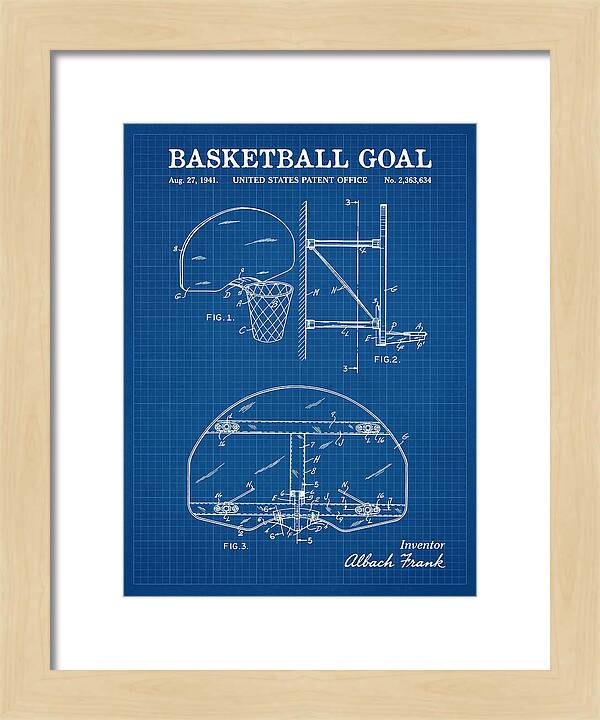 Basketball Goal Blueprint Patent Us2363634