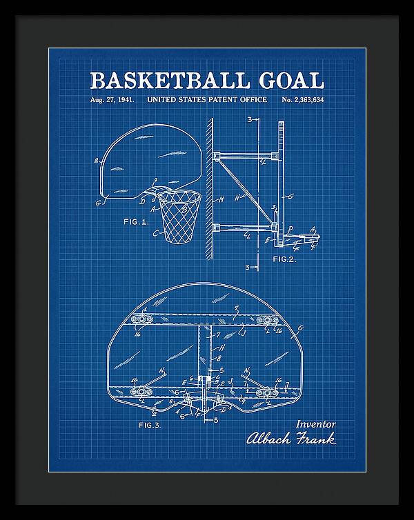 Basketball Goal Blueprint Patent Us2363634