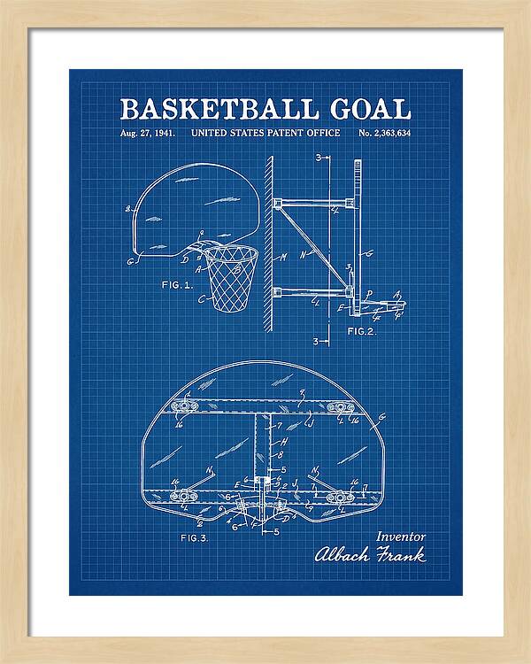 Basketball Goal Blueprint Patent Us2363634