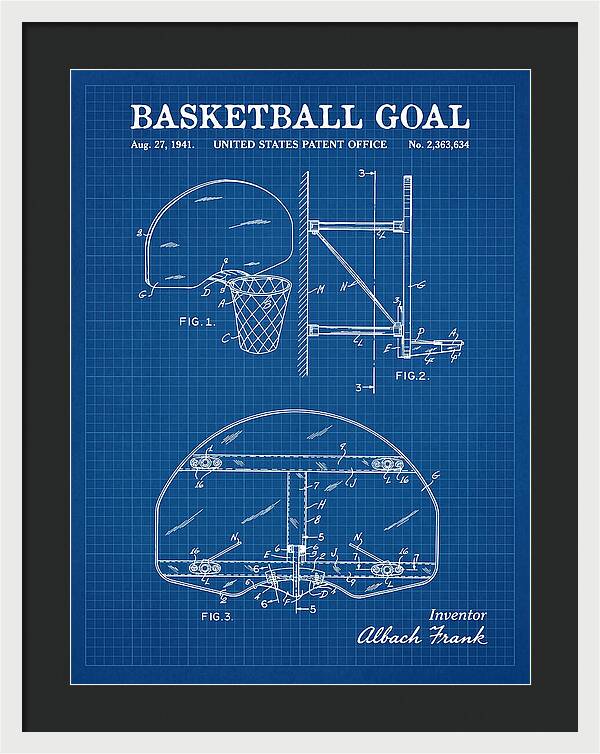Basketball Goal Blueprint Patent Us2363634