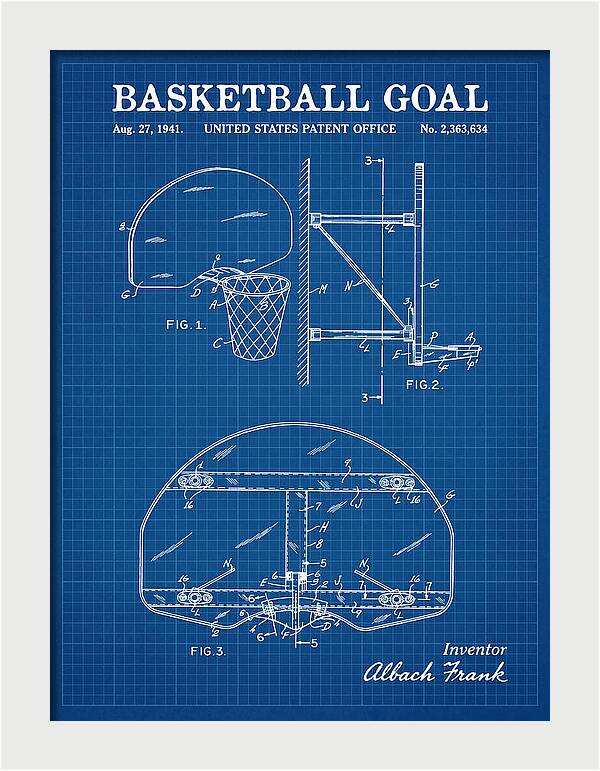 Basketball Goal Blueprint Patent Us2363634