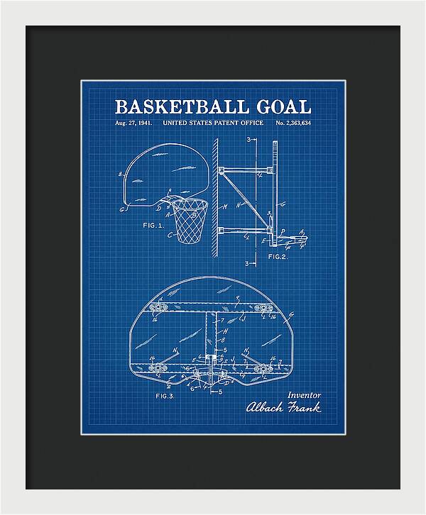 Basketball Goal Blueprint Patent Us2363634