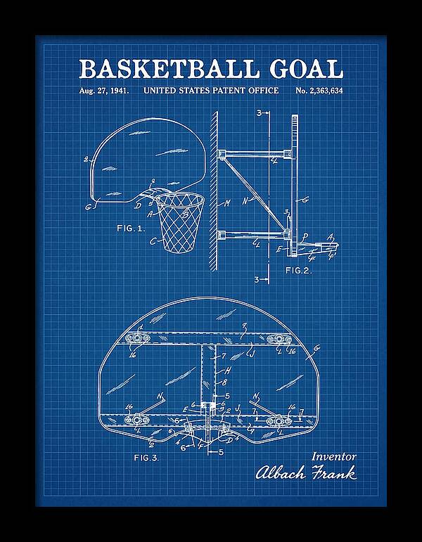 Basketball Goal Blueprint Patent Us2363634
