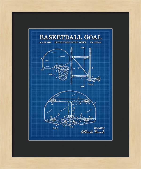 Basketball Goal Blueprint Patent Us2363634